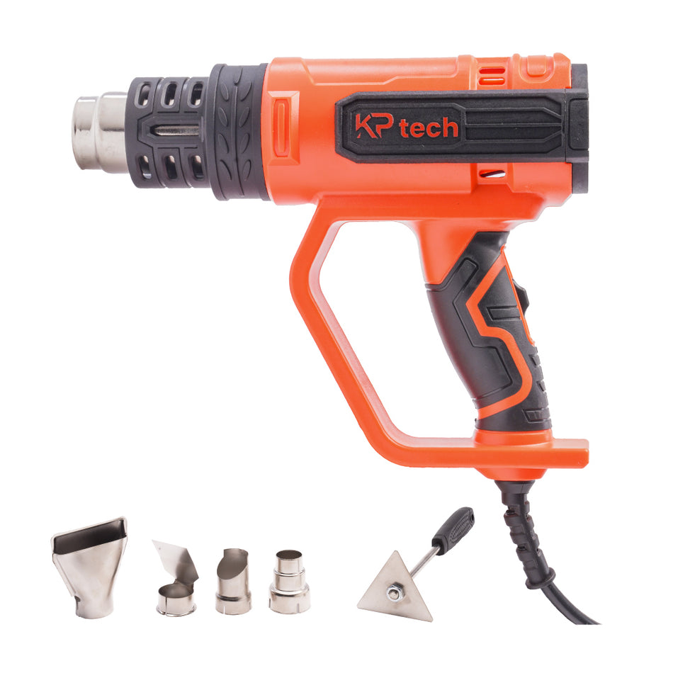 KP Tech Heat gun 2000W | Temp: 50°C/450°C/550°C | With 1pcs scraper and 4 pcs nozzles