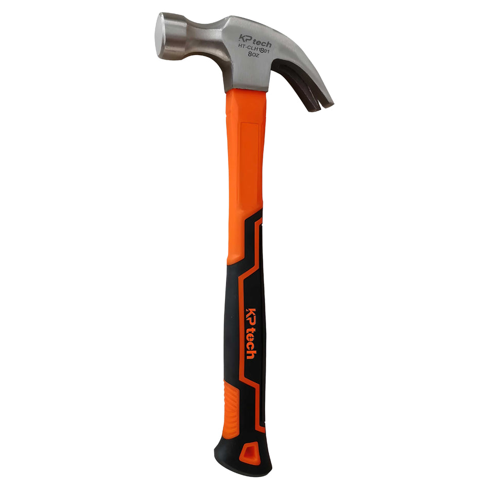KP Tech Claw Hammer HT-CLH0801 | Forged Steel Head | Comfortable Grip | Ideal for Driving Nails & General Carpentry