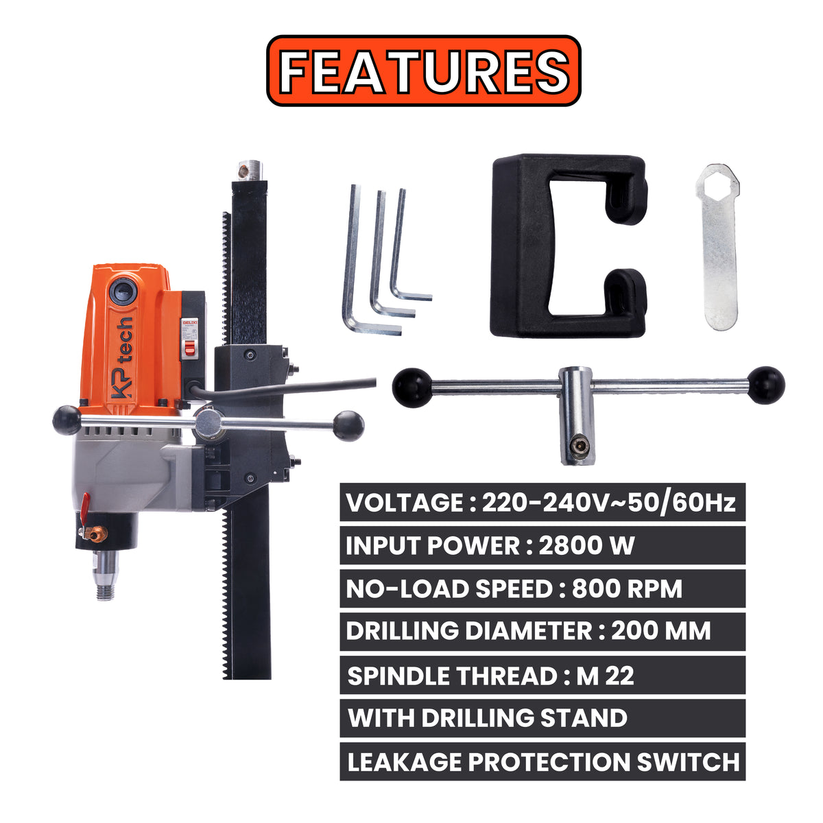 Cutter Kp KP Tech Core Cutter 2800W | 800 RPM | With Drilling Stand and Leakage ...