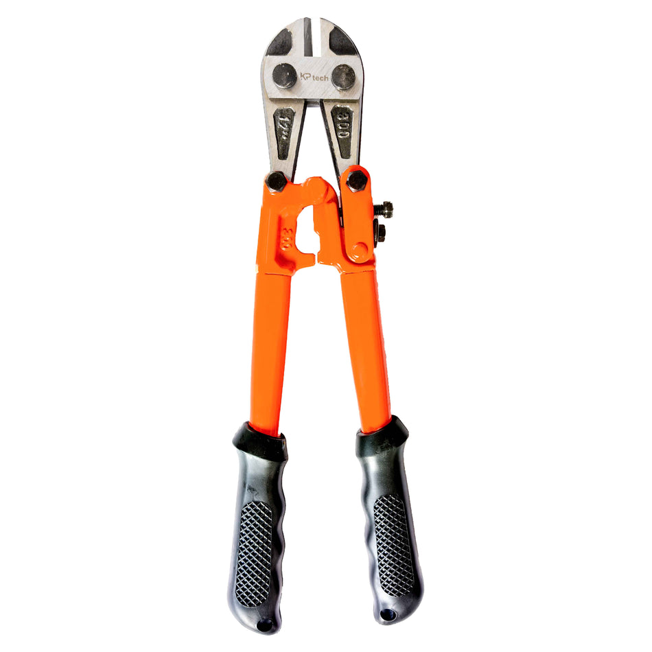 KP Tech Bolt Cutter - 12 Inch HT-BCE1201 | Heavy-Duty Steel Jaws | High-Leverage Cutting | Ideal for Small Bolts, Chains & Wire