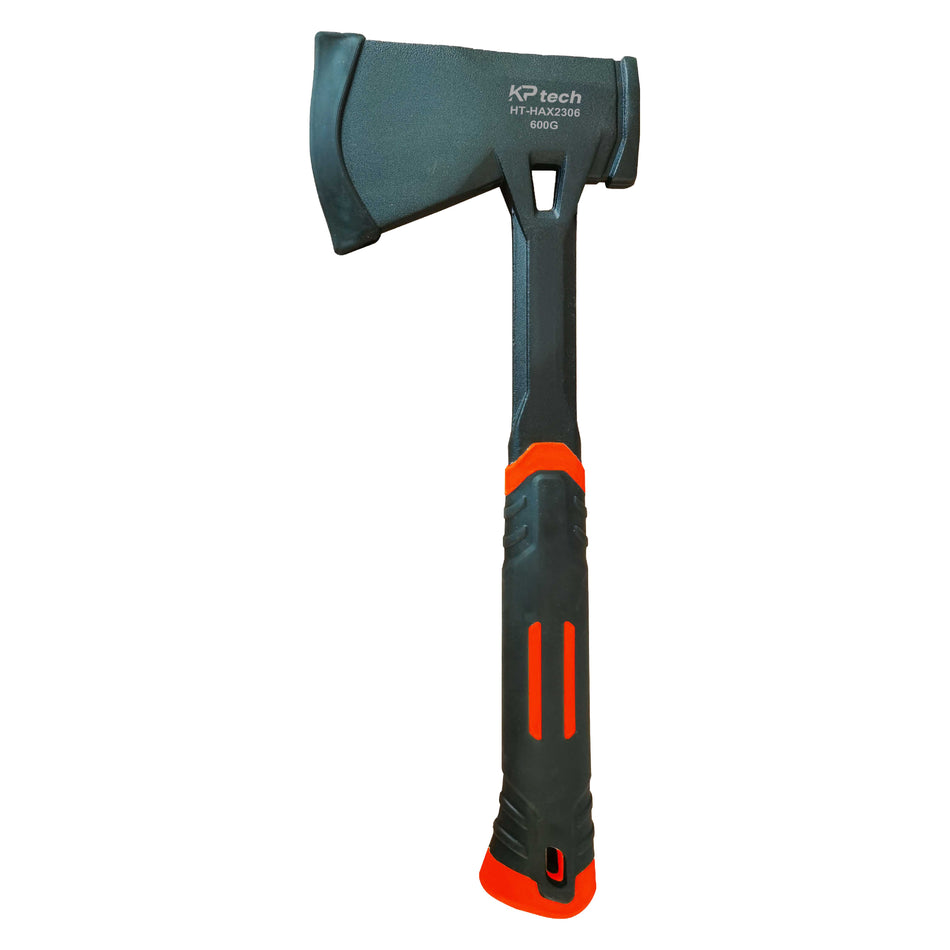 KP Tech One Piece Axe HT-HAX2306 | High-Carbon Steel Blade | Durable Wooden Handle | Ideal for Chopping & Outdoor Use