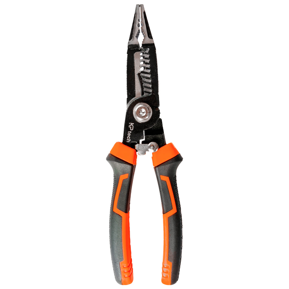 KP Tech Multi-Function Electrician S Plier HT-MFCC0803 | Durable Steel Construction | Ideal for Cutting, Twisting & Gripping Wires