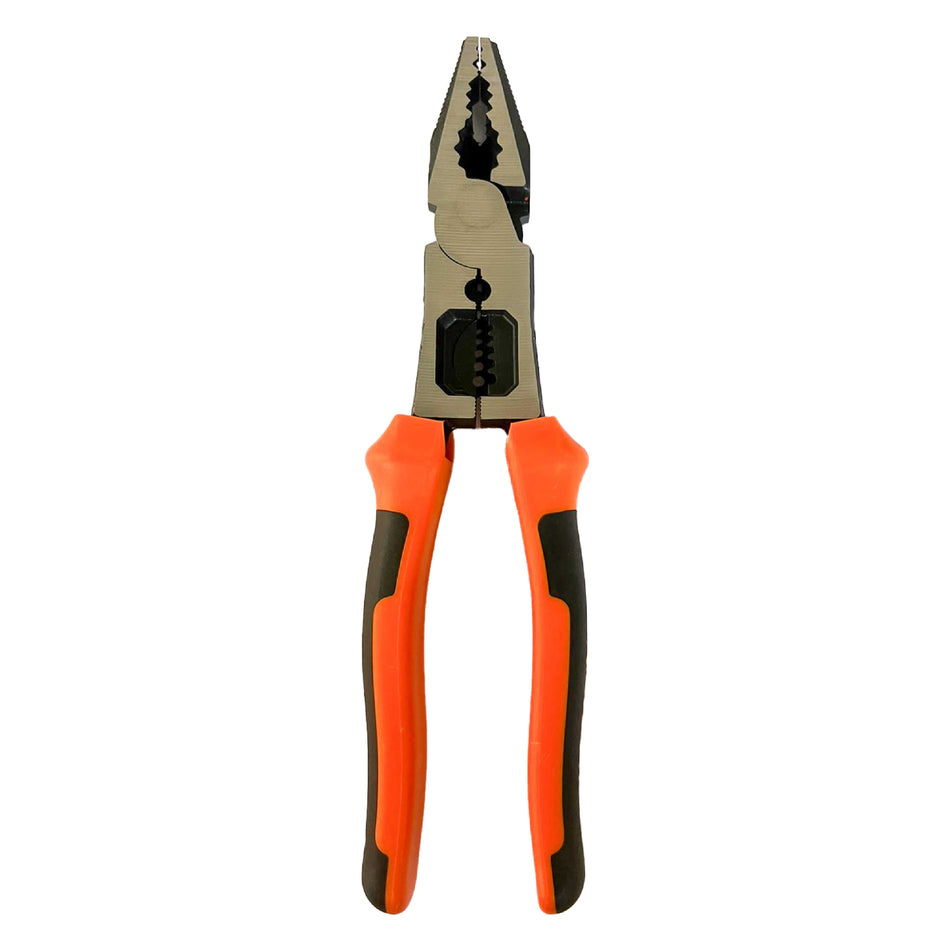 KP Tech Multi-Function Stripping Combination Plier - 8 Inch HT-MSP0801 | Durable Steel Construction | Ideal for Stripping, Cutting & Twisting Wires