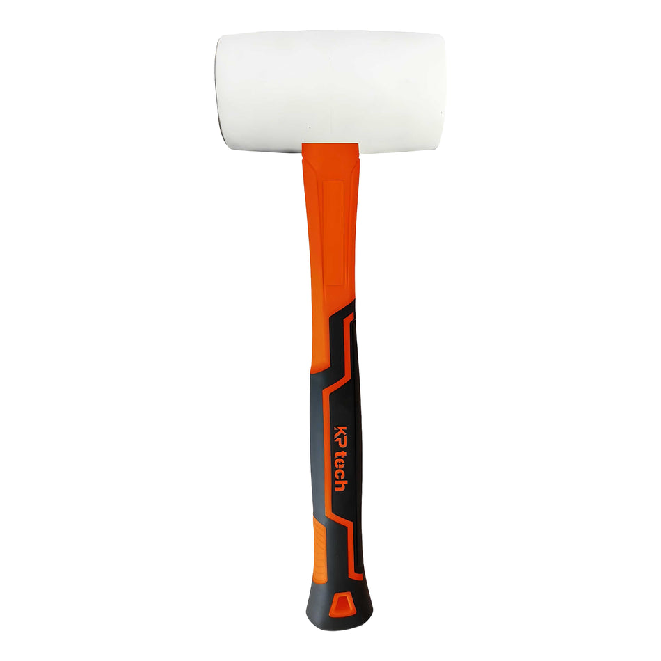 KP Tech White Rubber Hammer HT-RUHW1601 | Non-Marring Soft Face | Durable Construction | Ideal for Precision Hammering & Delicate Surfaces